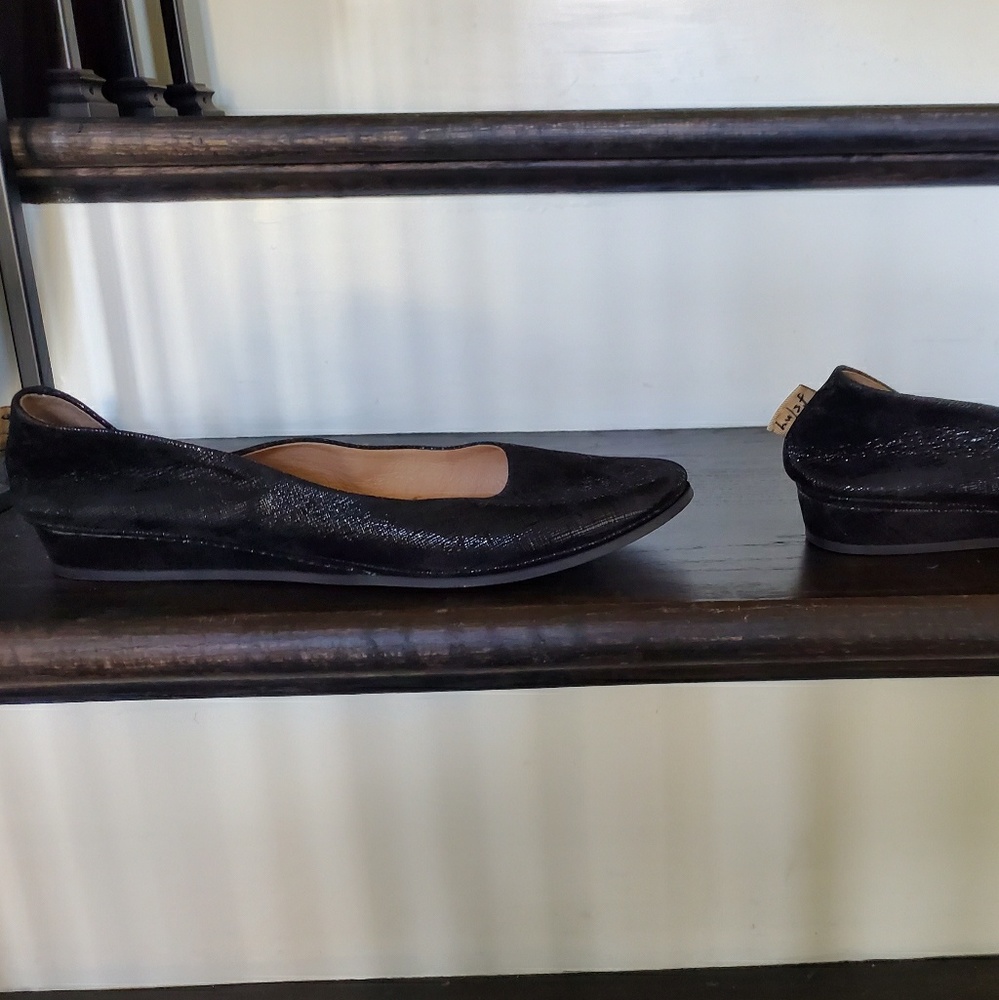 French Sole/ ny black wedge ballet flats (fs/ny)